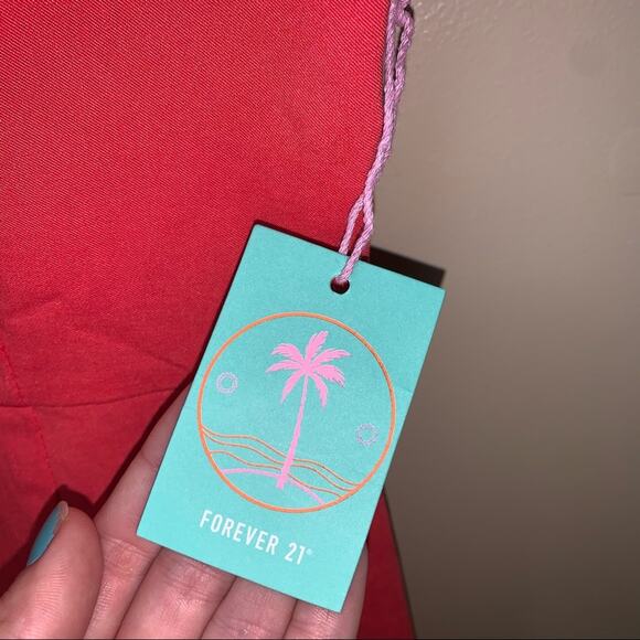 NWT Forever 21 Hot Pink Fitted Bodycon Sleeveless Mini Dress Size: Large - Picture 4 of 10